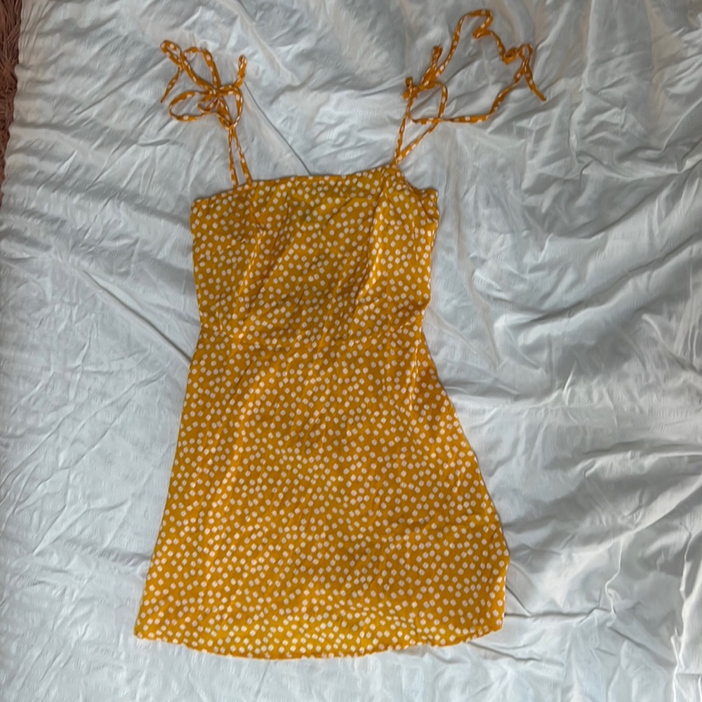 yellow flowery dress from shein